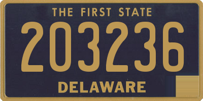 DE license plate 203236