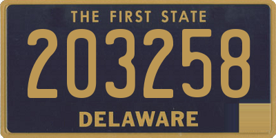 DE license plate 203258