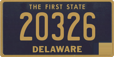 DE license plate 20326