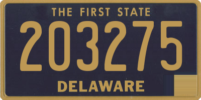 DE license plate 203275