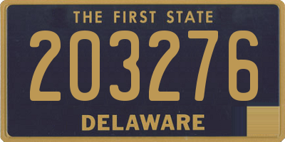 DE license plate 203276
