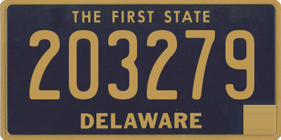DE license plate 203279