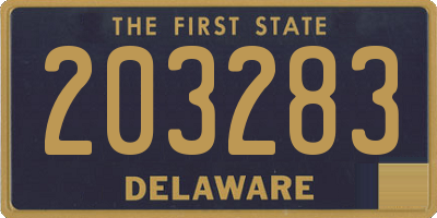 DE license plate 203283