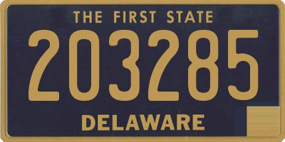 DE license plate 203285