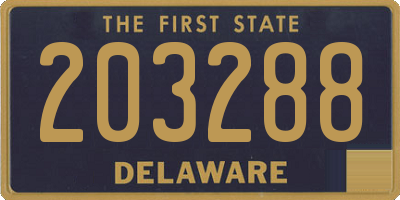 DE license plate 203288