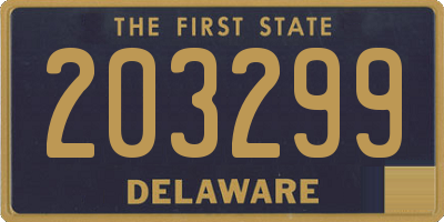 DE license plate 203299