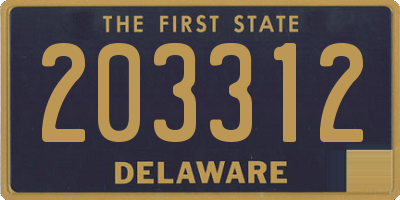 DE license plate 203312