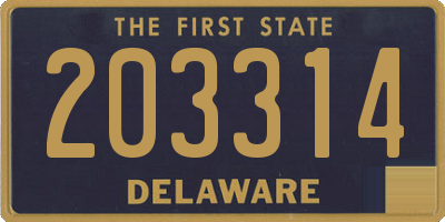 DE license plate 203314