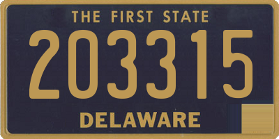 DE license plate 203315