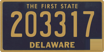 DE license plate 203317