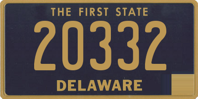 DE license plate 20332