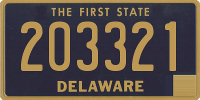 DE license plate 203321