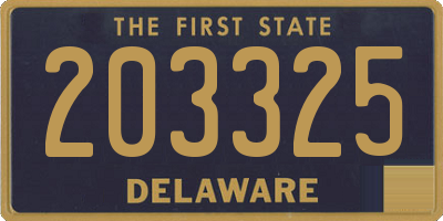 DE license plate 203325