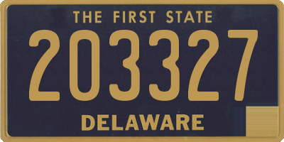 DE license plate 203327