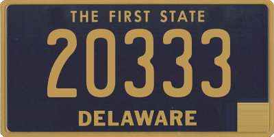 DE license plate 20333