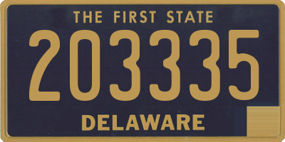 DE license plate 203335