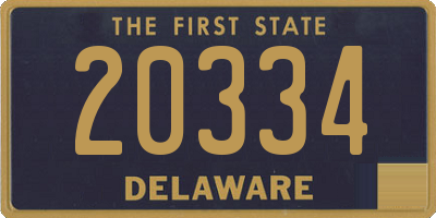 DE license plate 20334