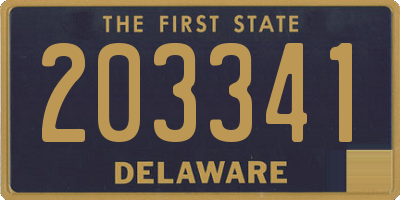 DE license plate 203341