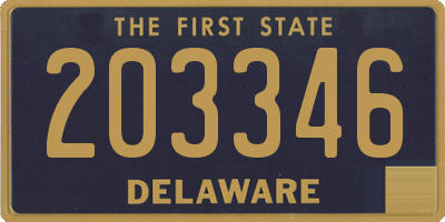 DE license plate 203346