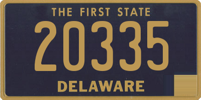 DE license plate 20335