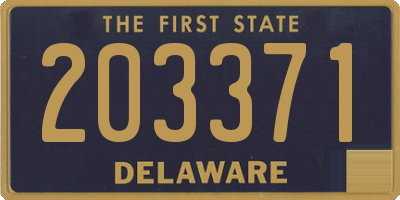 DE license plate 203371