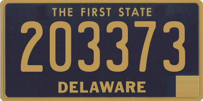 DE license plate 203373