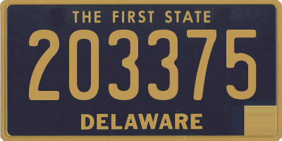 DE license plate 203375