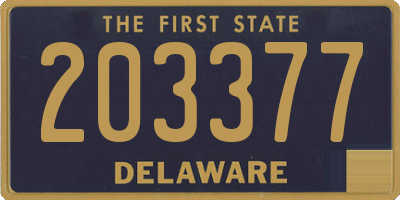 DE license plate 203377