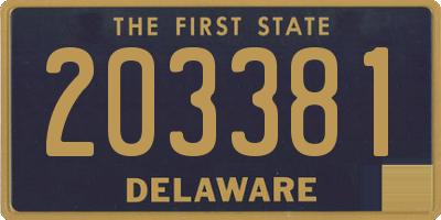 DE license plate 203381