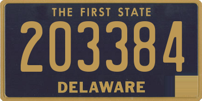 DE license plate 203384