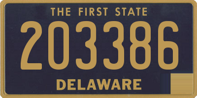 DE license plate 203386