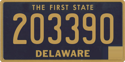 DE license plate 203390