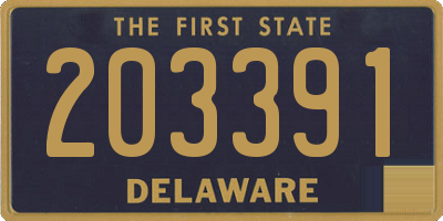 DE license plate 203391