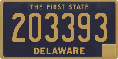 DE license plate 203393