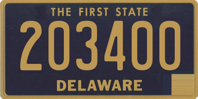DE license plate 203400
