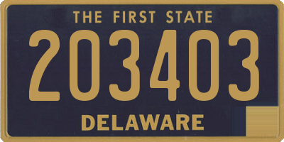 DE license plate 203403