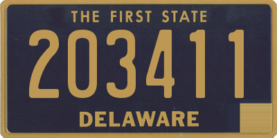 DE license plate 203411