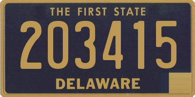 DE license plate 203415