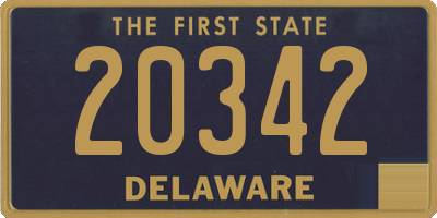 DE license plate 20342