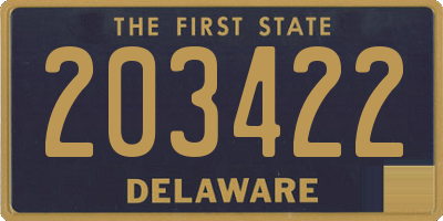 DE license plate 203422