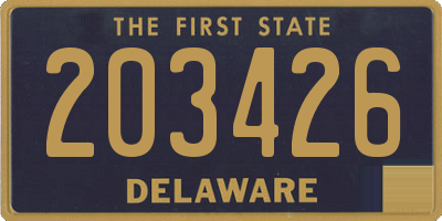 DE license plate 203426