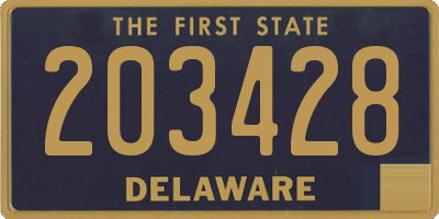 DE license plate 203428