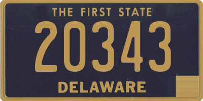 DE license plate 20343