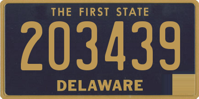 DE license plate 203439