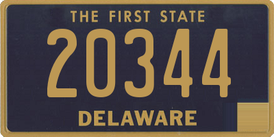 DE license plate 20344