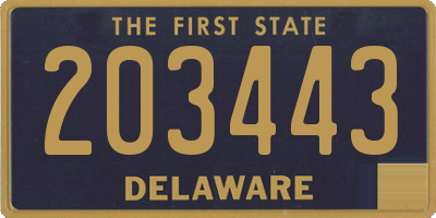 DE license plate 203443