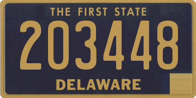 DE license plate 203448
