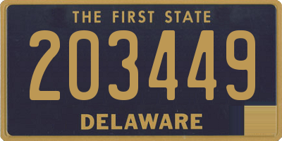 DE license plate 203449