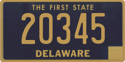 DE license plate 20345