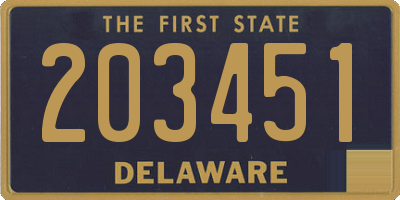 DE license plate 203451